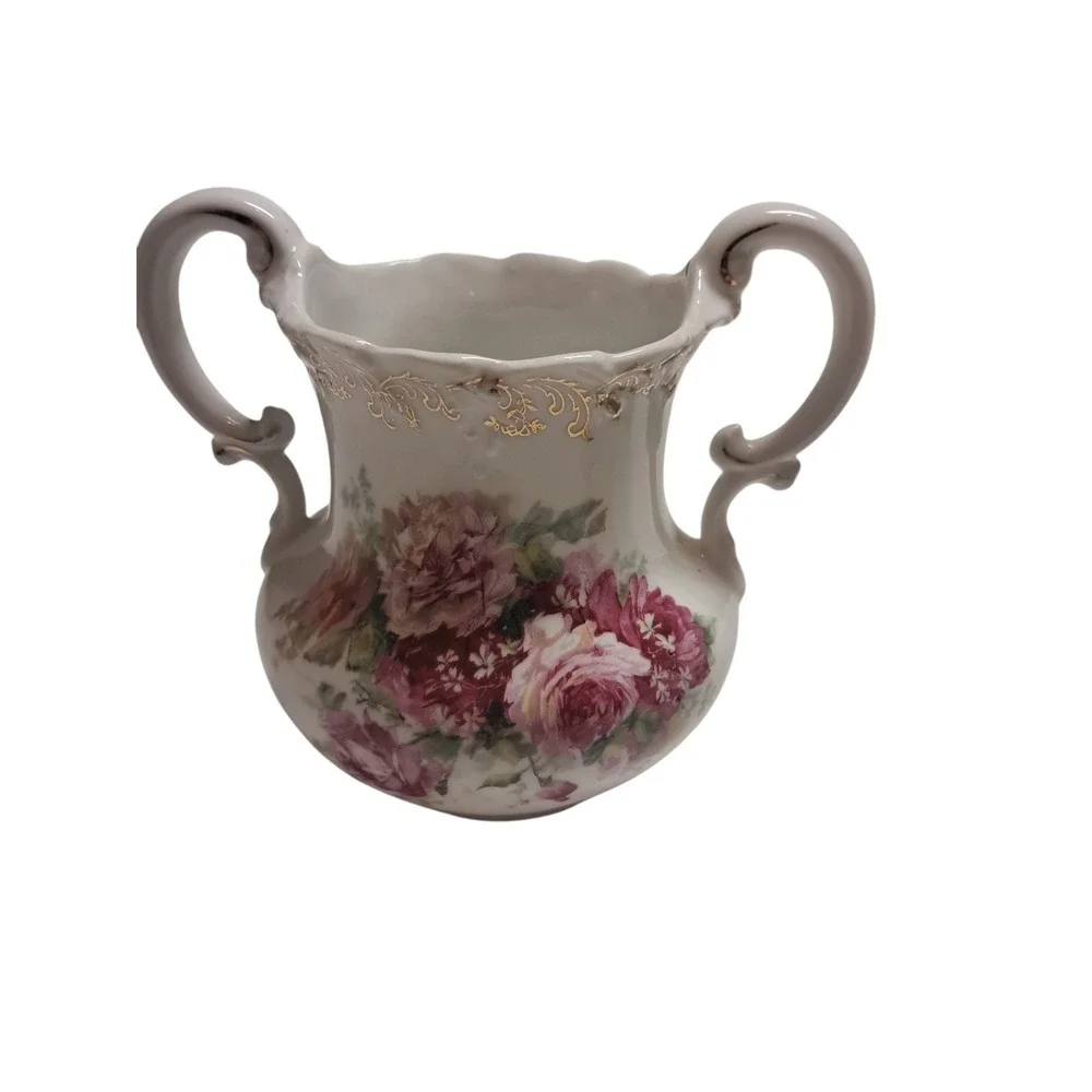 Vintage 3 Piece Tea Set Marked Welmar Germany Pink‎ Floral